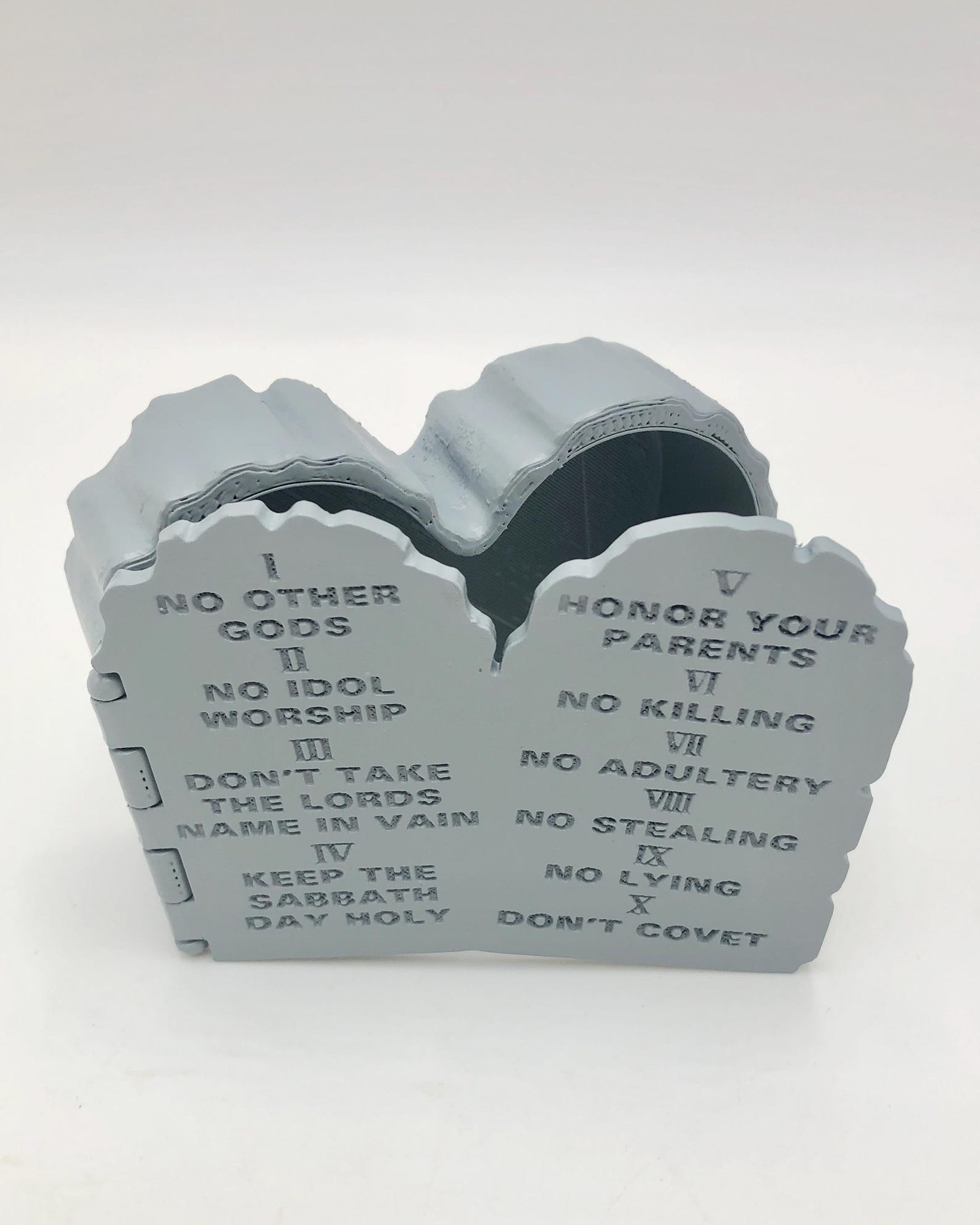 Ten Commandments Shadow Box Ten Commandments Box STL File – 3D Print Hinged Bible Box – Christian ...