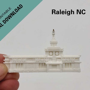 Raleigh North Carolina lds temple magnet, Downloadable 3D print STL files to print your own, lds wedding favor, lds gift
