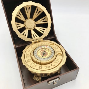 Large 3D printed Liahona with real working compass, beautiful gift box for weddings, handmade, plastic, decorative plaque option with easel. image 6