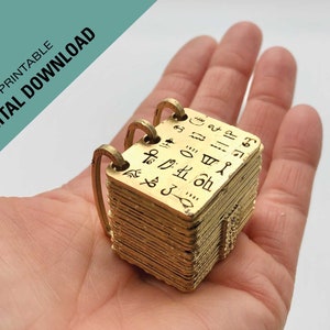 Mini gold plates 3D print downloadable STL files, doll scale gold plates, 3D print lds gift, 3d print gold plates