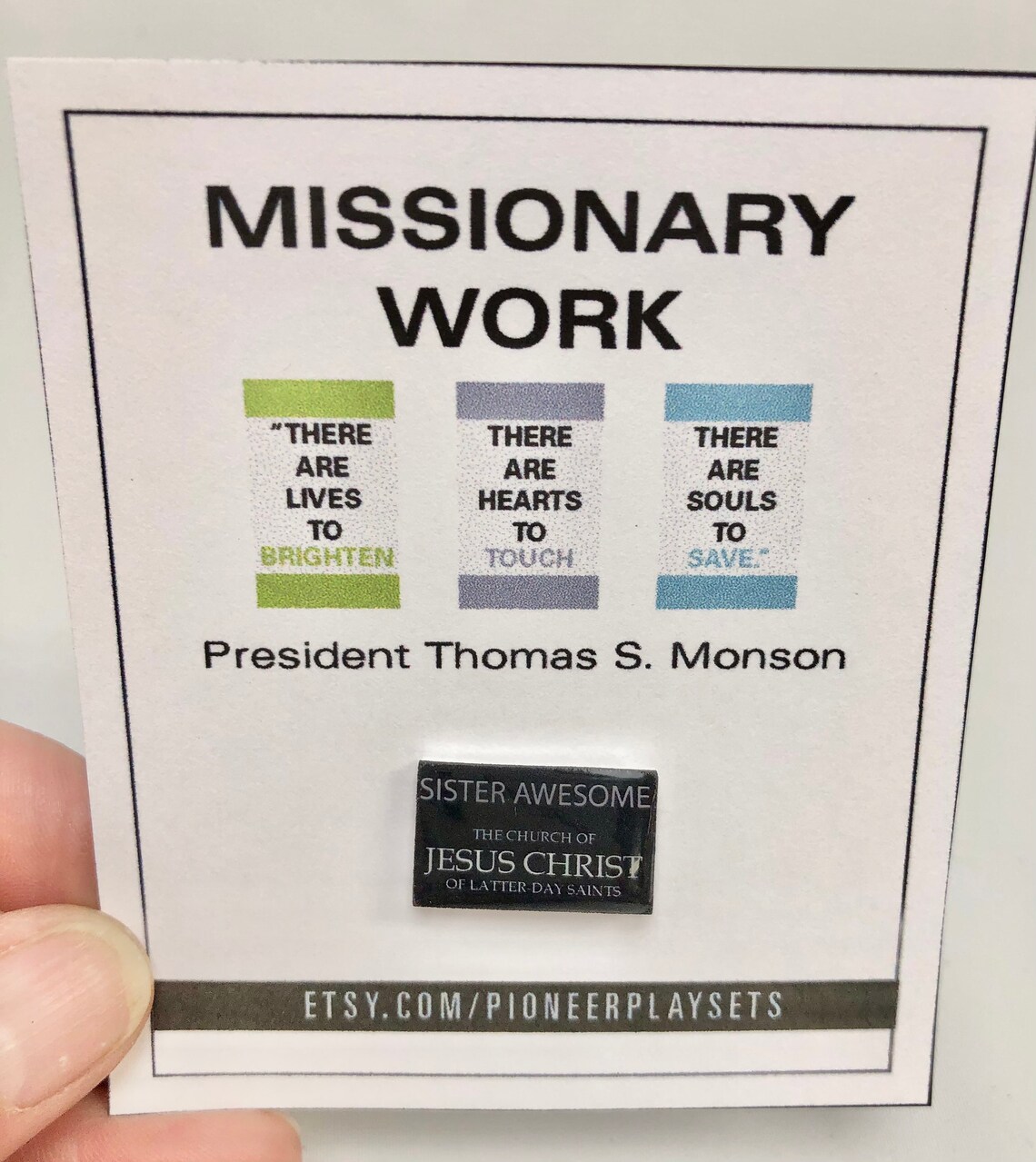 Pin-1 Missionary name tag pin Elder Amazing and Sister | Etsy