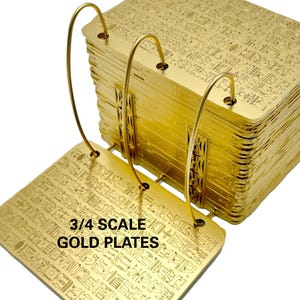 Large 3/4 scale Gold plates display box replica metal rings gift for lds Dad Bishop LDS seminary teacher lds teaching aid Book of Mormon