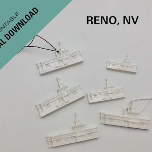 Reno, NV Temple magnets 3D print download STL files cupcake toppers, lds party favor 6 different files, lds weding favor, lds gift