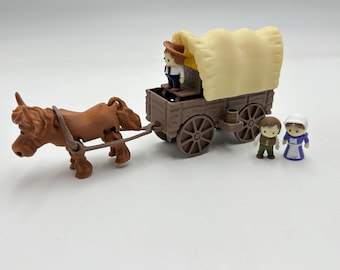 Planwagen Spielset: Mini Flexi Pioniere, Ochse & Gepäck