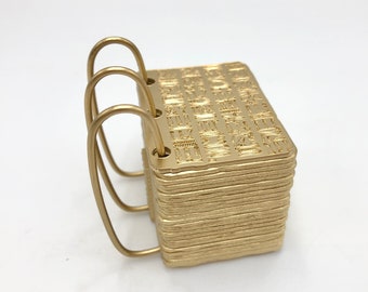 Small gold plates LDS lds ring box 1:4 scale gold plates PLA plastic laser cut wooden page and metal rings lds gift handmade