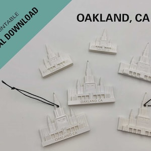 Oakland, CA Temple magnets 3D print download STL files cupcake toppers party favors 6 different files lds wedding favor lds gift lds handout