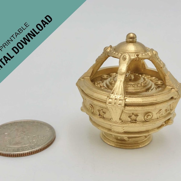 Downloadable 3D print STL files to print your own Mini Liahona, baptism gift, lds class handout, lds gift, seminary gift, mothers day gift