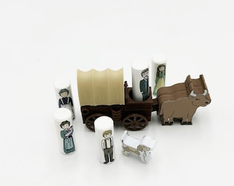 Mini Planwagen Wanderung Spielset: Pionier Familie Lernhilfe