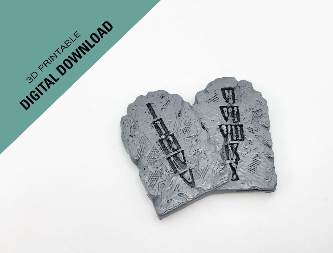 Ten Commandments Magnet, Downloadable 3D Print STL Files Christian ...
