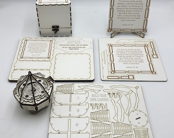 Build your own Liahona kit, gift box kit, or Easel kit, Great wedding gift, Comes ready for you to punch out and build, 3 colors available