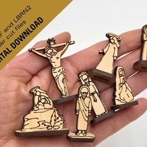 Minipiezas de Pascua Descarga archivos para cortar las tuyas propias para que encajen dentro de los huevos de Pascua. Tarjetas de regalo troqueladas, archivos SVG de Pascua, archivos DXF de Pascua cortados con láser