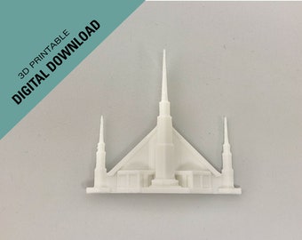 Dallas, Texas temple magnet Downloadable 3D print STL files to print your own, lds wedding favor, lds gift