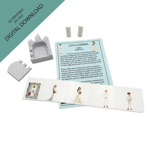 Małżeństwo w świątyni 3d wydruk pobierz plik stl Zestaw do zabawy dla małych uczniów FHE lekcje podstawowe pomoc dydaktyczna świątynia pieczętowanie w Salt Lake City