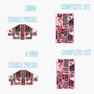 May include: Two sets of laser cut wooden house plans, one set for 3mm wood and one set for 4mm wood. Each set includes the complete set of pieces needed to build the house.
