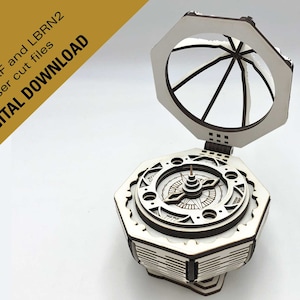 Liahona Download bestanden zodat je deze liahona, de geschenkverpakking en de ezel kunt lasersnijden. Deze staan op kaarten en zijn daarom makkelijk cadeau te doen! svg, dxf, lbrn2