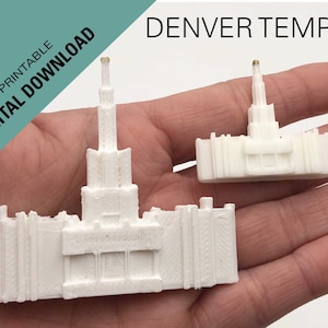 Denver, Colorado LDS Temple magnet Downloadable STL file for 3D printing, lds temple magnet, lds gift, lds wedding favor, lds class handout