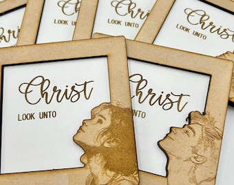 Look Unto Christ Engraved Frame: 2025 LDS Youth Theme Gift