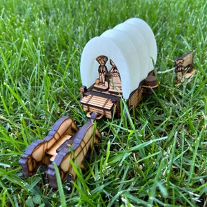 DIY Covered Wagon Playset Kit: Laser Cut Pioneer Toy, Little House on ...