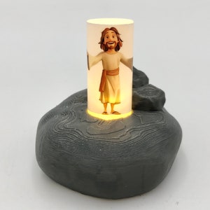 Gift for Easter basket religious Jesus night light resurrection Jesus Christian Jesus figurine small gift for Easter Grandchild Easter gift