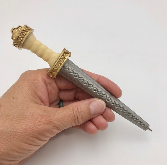 Sword of Laban Pen, Pen Sword, Two Different Designs, Gold and White Hilt  or Just the Gold Hilt, 3D Printed in PLA and Resin 