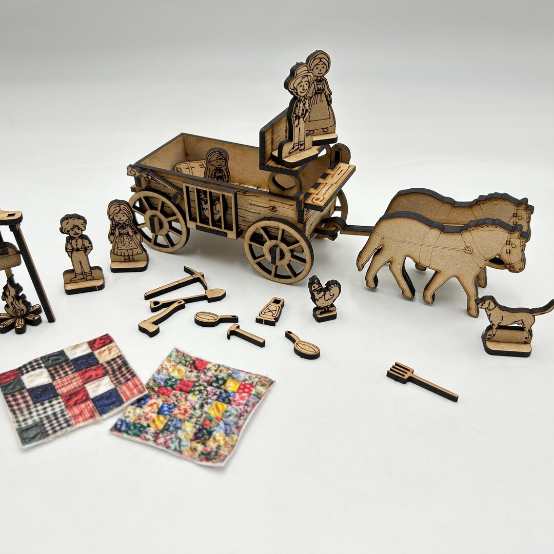 Pioneer Wagon Trek 3D Craft Kit: DIY Activity & Decor - Etsy