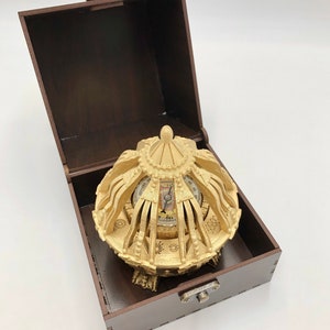 Large 3D printed Liahona with real working compass, beautiful gift box for weddings, handmade, plastic, decorative plaque option with easel. image 5