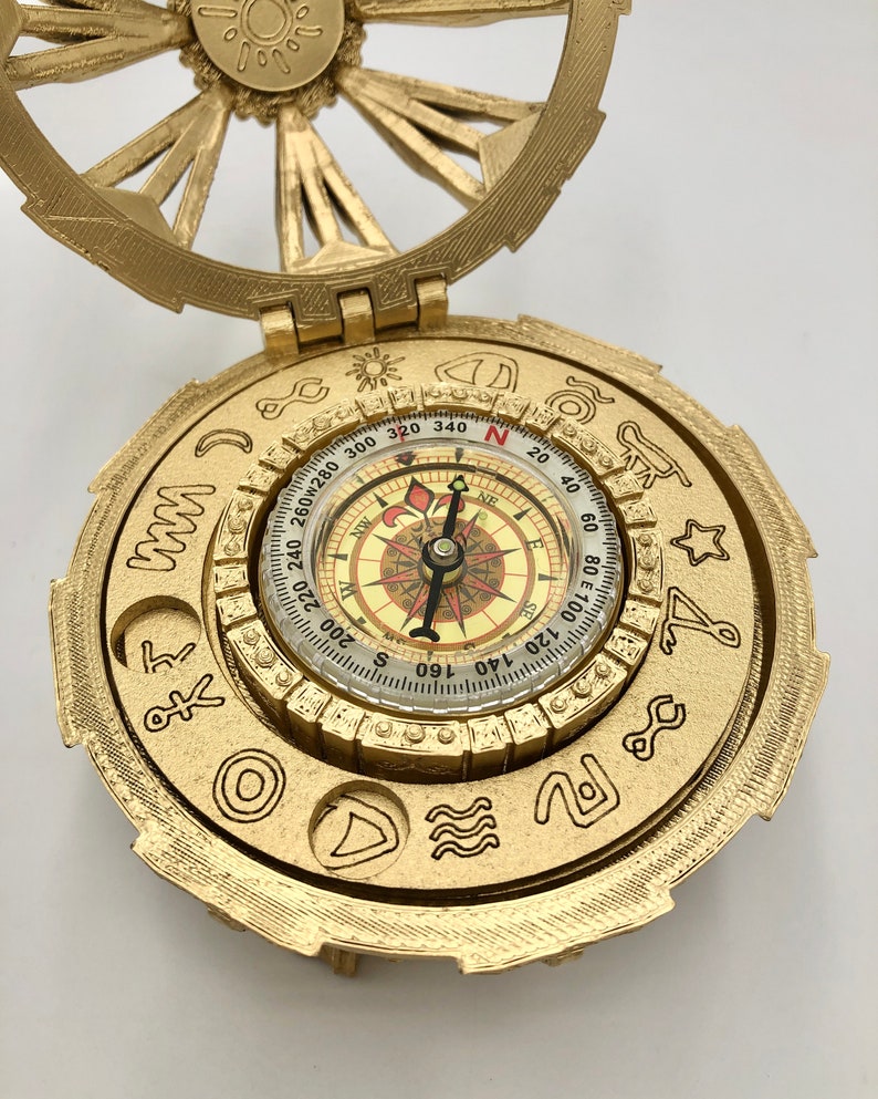 Large 3D printed Liahona with real working compass, beautiful gift box for weddings, handmade, plastic, decorative plaque option with easel. image 3