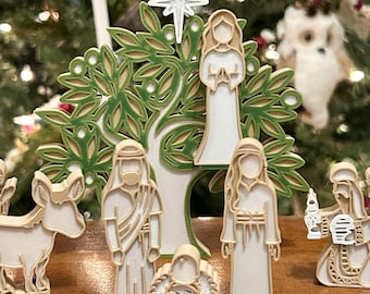 Vintage Nativity Set, Made in Japan, Beautiful, Shiny Finish