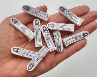 Mini Jesus figurines, Set of 10, pocket Jesus, church handout, Christian figurine, small gift for Christians