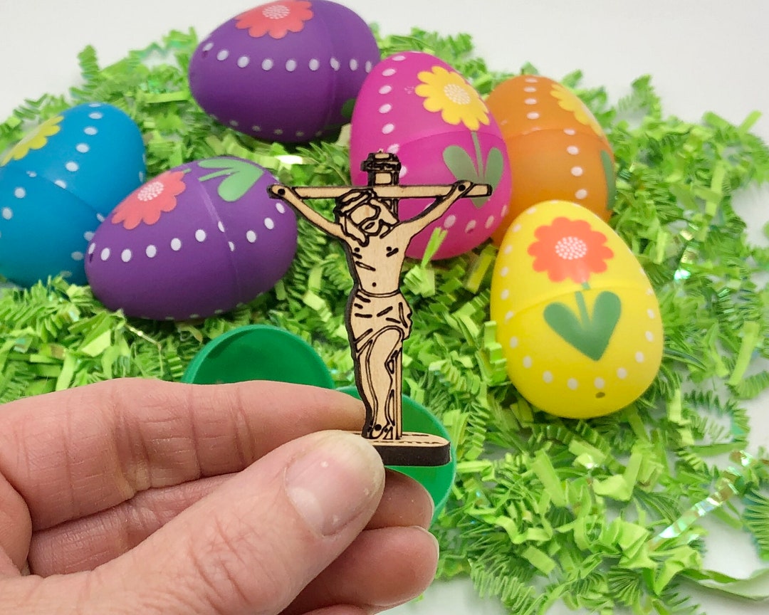 12 Mini Jesus's on Cross to Fit Inside Easter Eggs. 12 Crosses on the ...