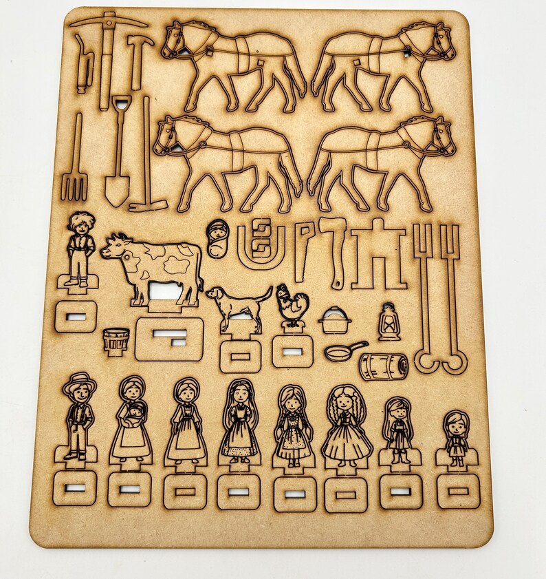 DIY Covered Wagon Playset Kit: Laser Cut Pioneer Toy, Little House on ...
