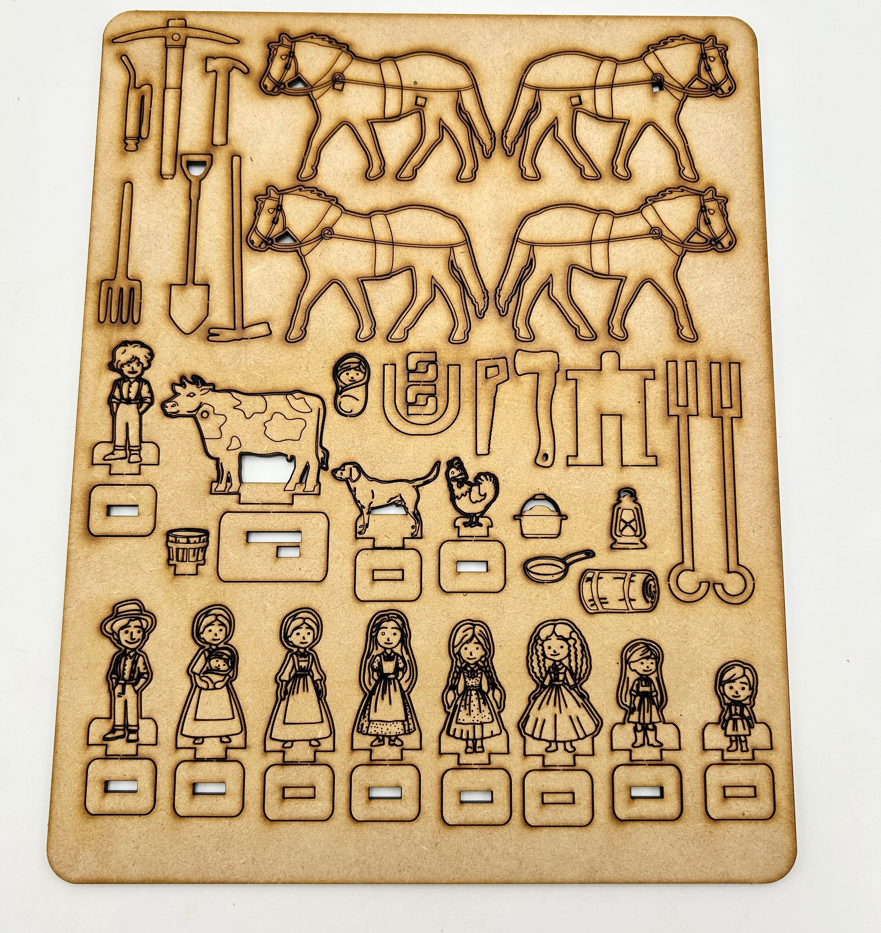 DIY Covered Wagon Playset Kit: Laser Cut Pioneer Toy, Little House on ...