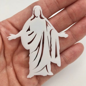Christus refrigerator magnet, Great for gifts, Christian, Mormon, stocking stuffer for Christmas, made from white or mirrored acrylic
