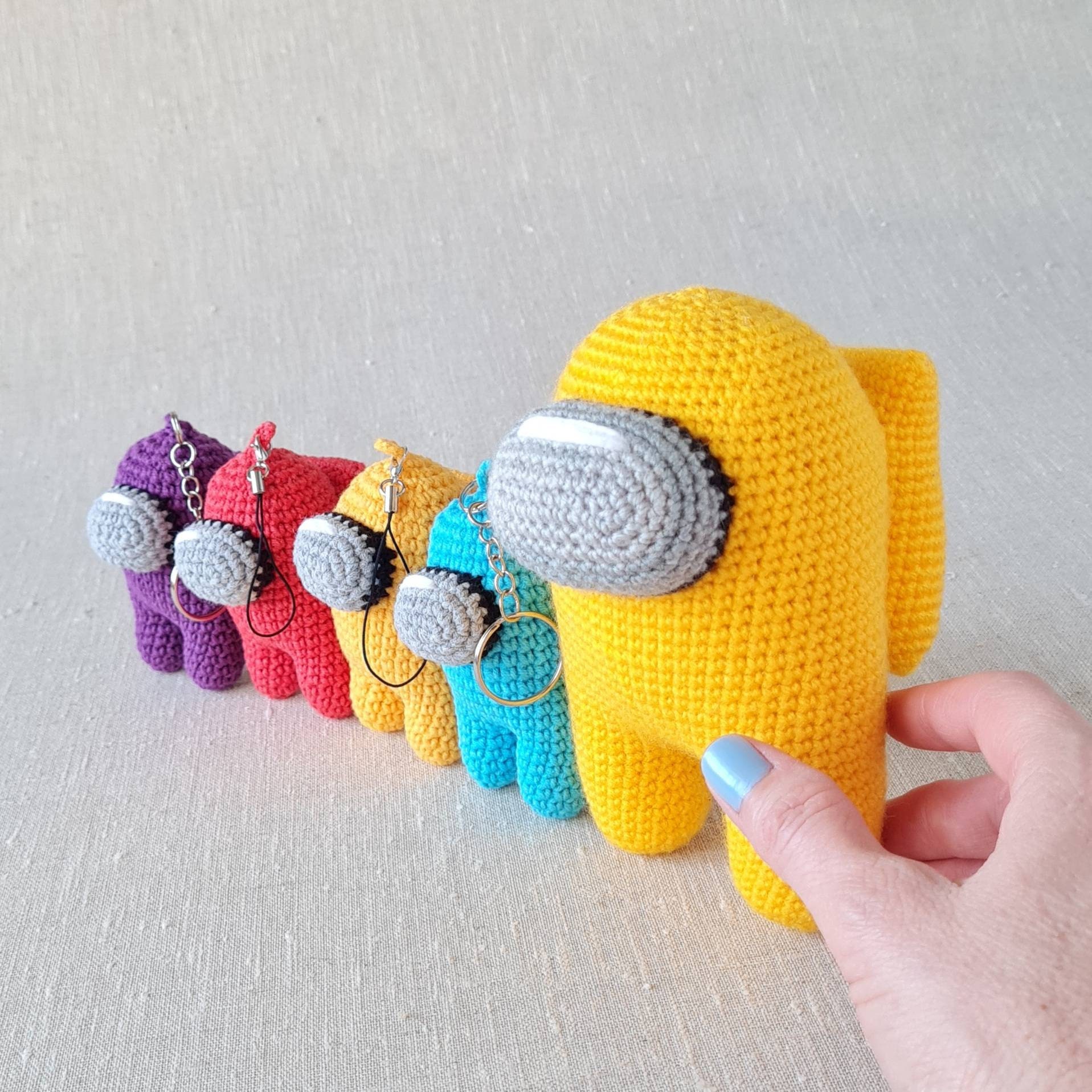 Among us plush Yellow among us plush Crewmate plush Among Etsy