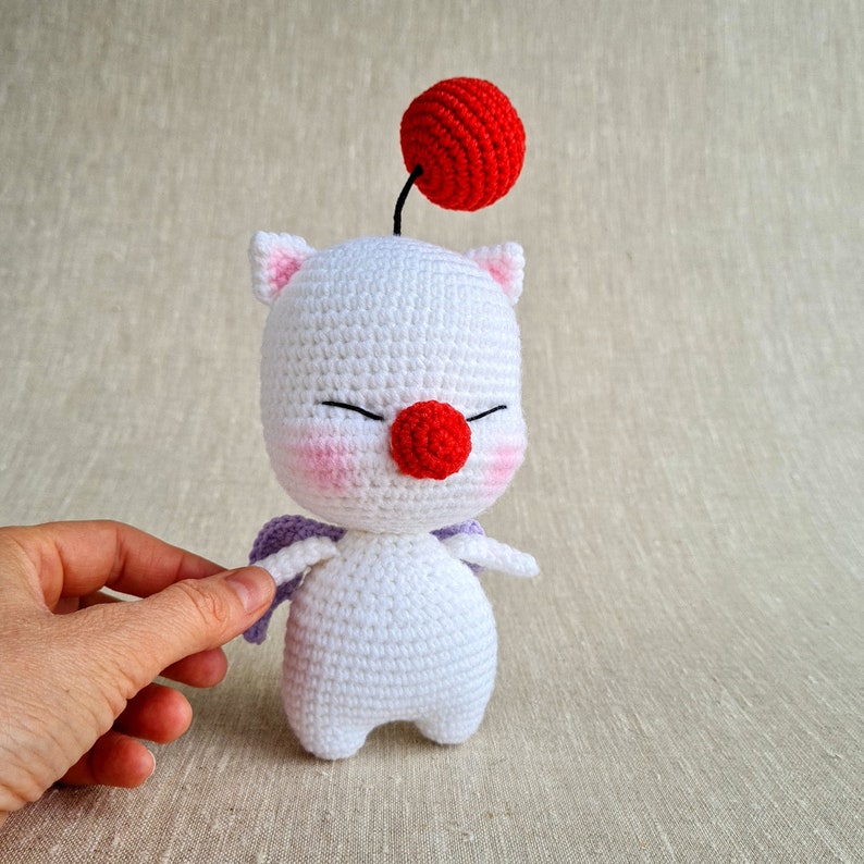 Moogle crochet pattern PDF FFXIV DIY Final fantasy plush Etsy