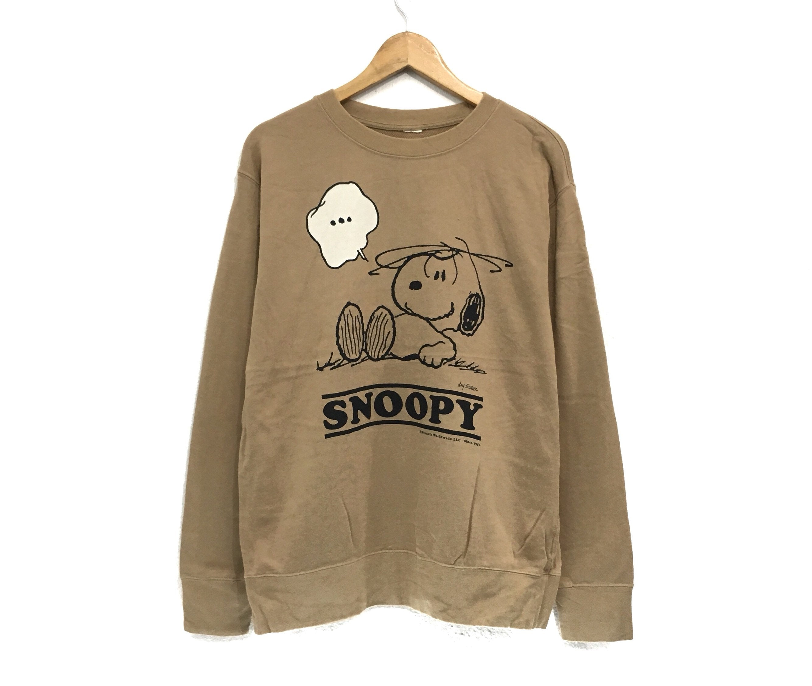 Snoopy Crewneck Sweatshirt Big Logo Spell Out Pullover / | Etsy