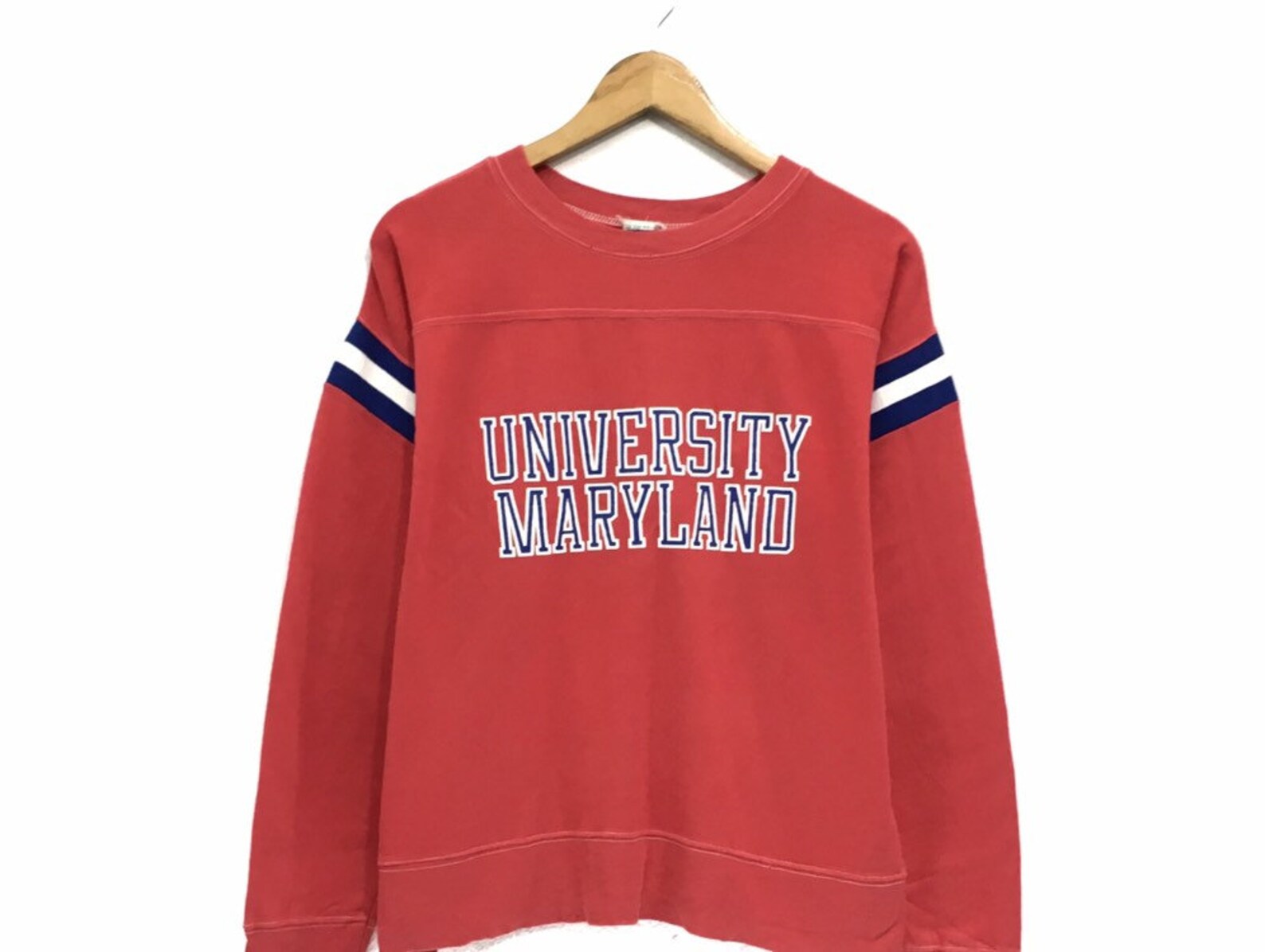 University Of Maryland Crewneck Sweatshirt Big Logo Spell Out Etsy