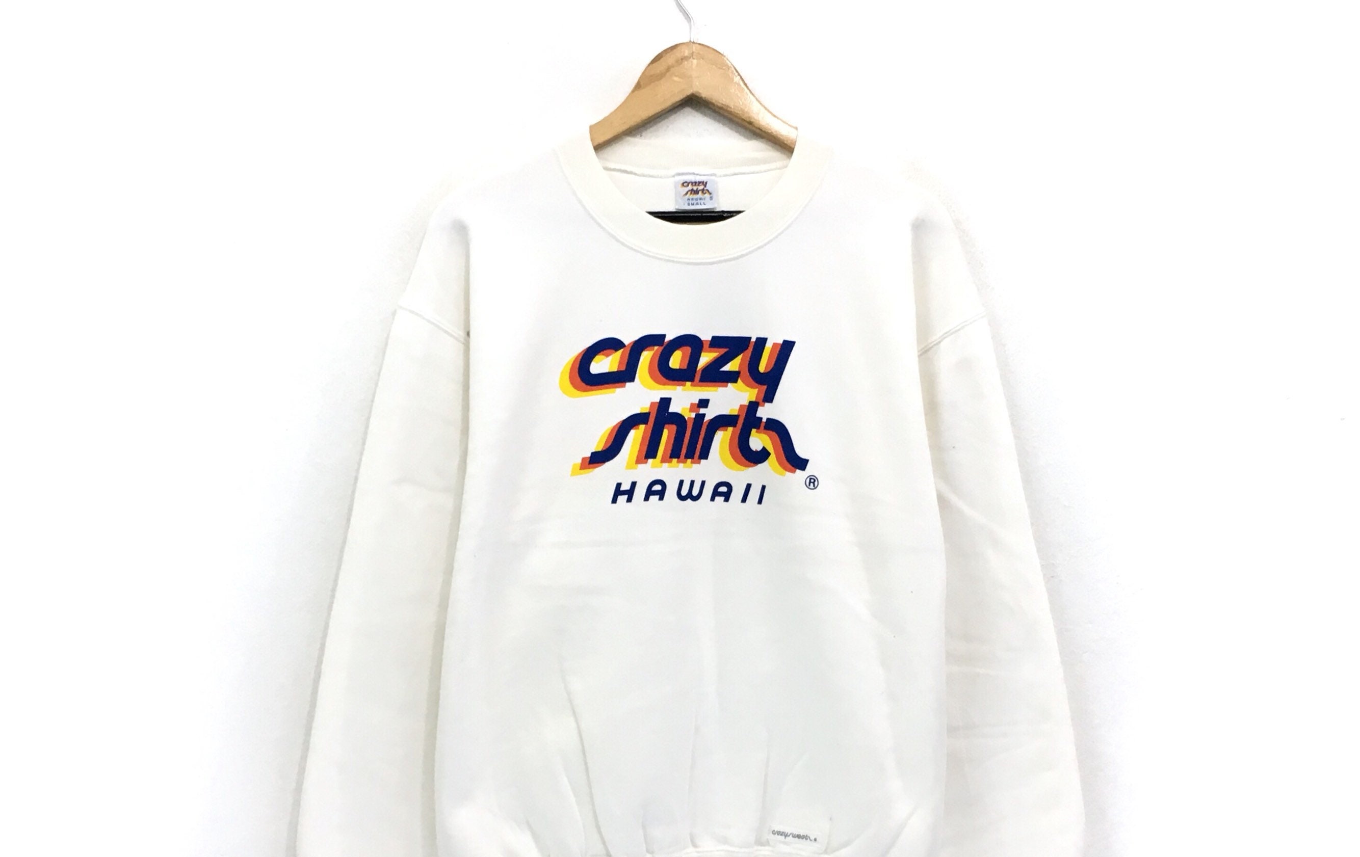 Crazy Shirts Hawaii Crewneck Sweatshirt Multicolor Logo Etsy