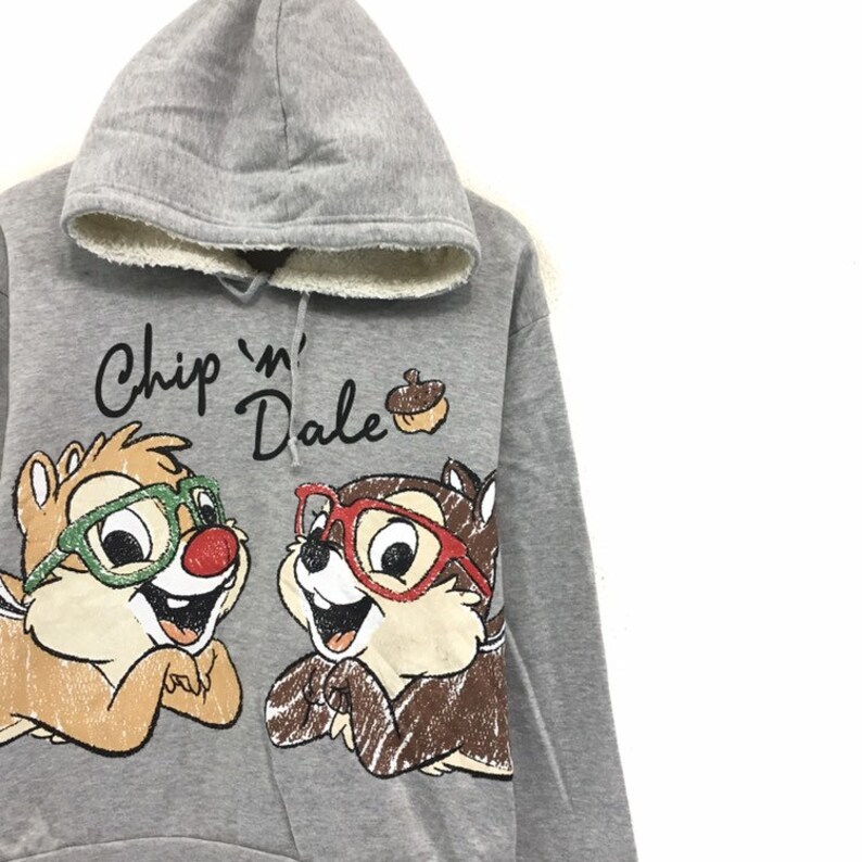 Chip & Dale Hoodie Sweatshirt Big Logo Spell Out Pullover / Etsy