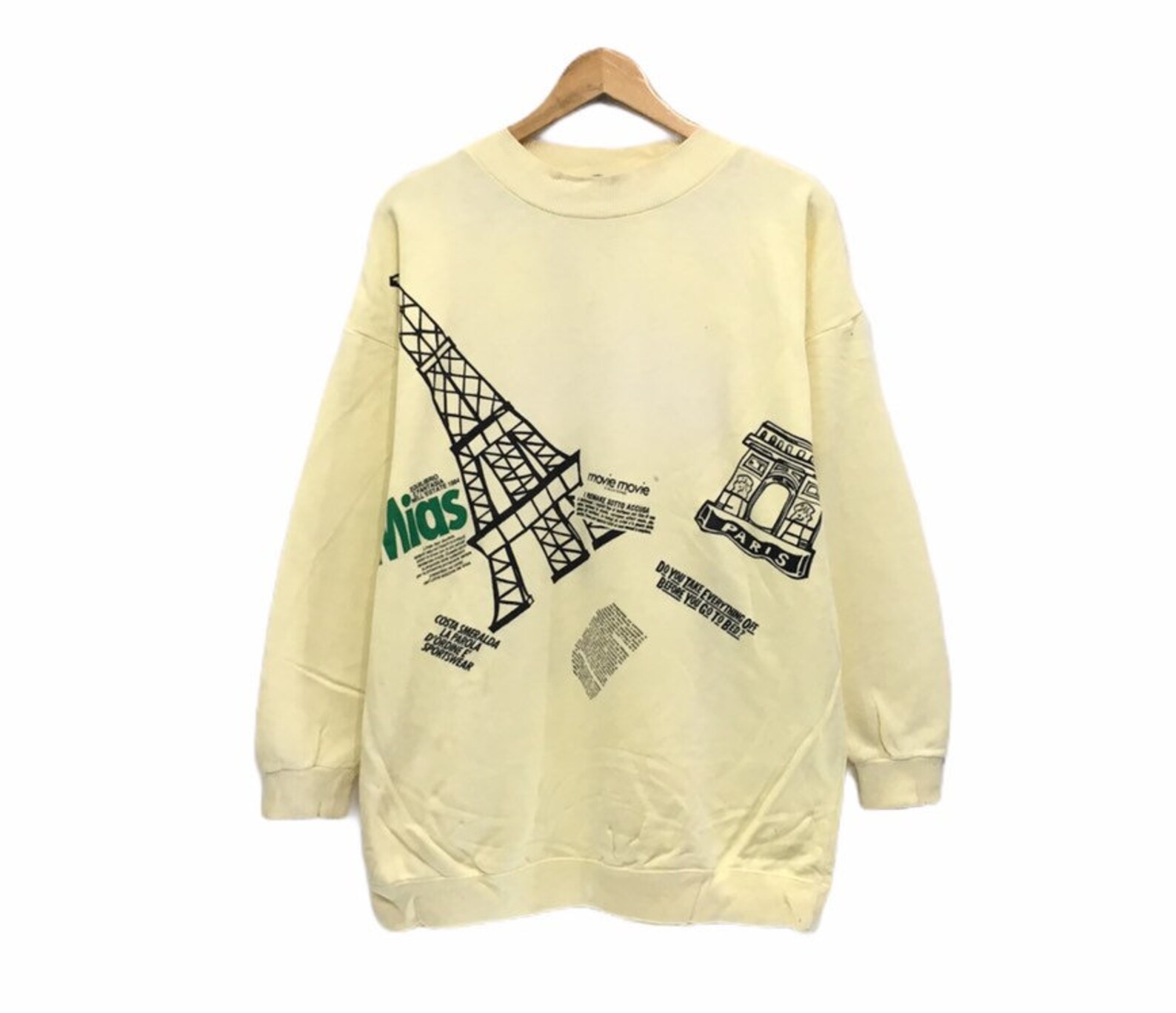 Paris Crewneck Sweatshirt Big Logo Eiffel Tower Spell Out - Etsy UK