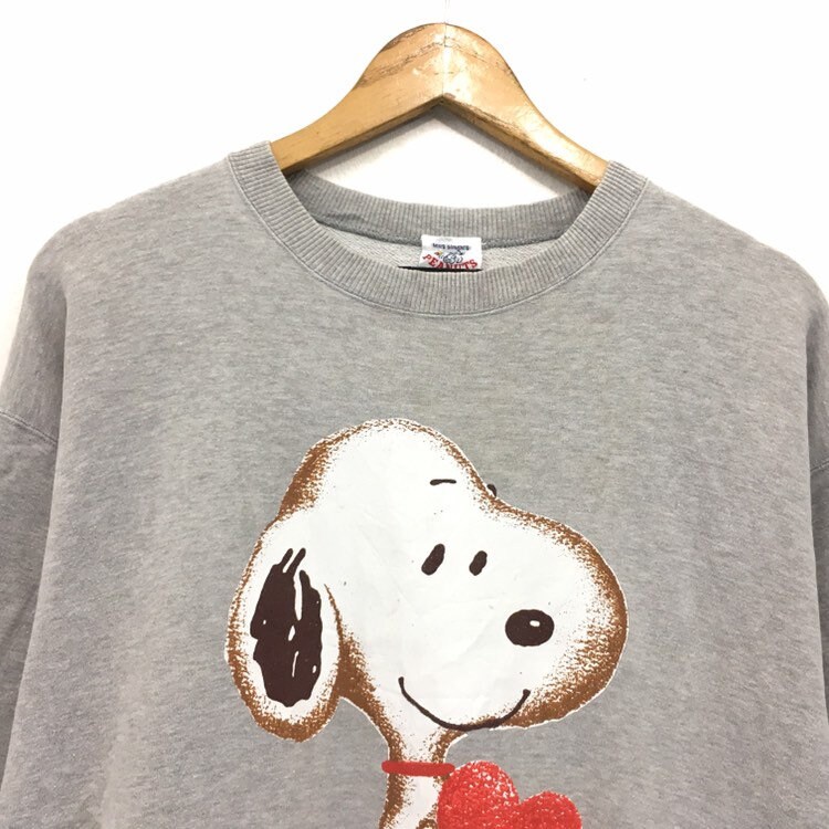 Snoopy Crewneck Sweatshirt Big Logo Spell Out Pullover / | Etsy