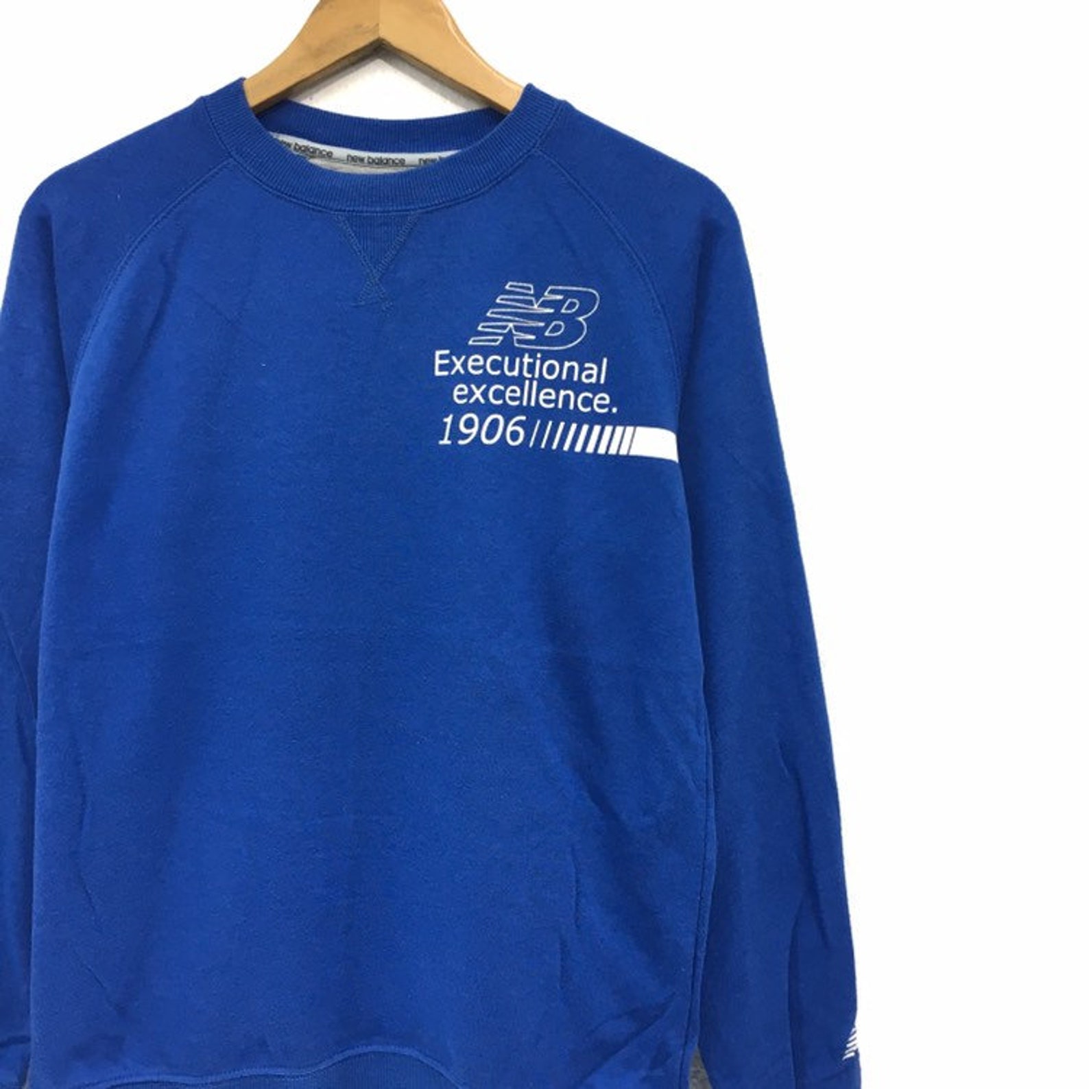 New Balance Crewneck Sweatshirt Medium Logo Spell Out Pullover - Etsy