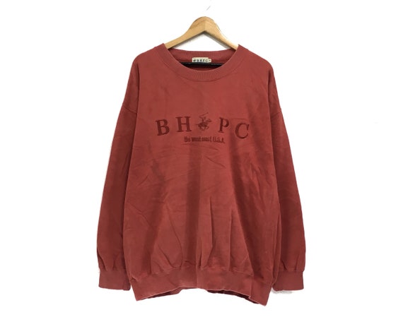 Beverly Hills Polo Club sweatshirt embroidery small spell out logo pullover  fashion style  top brands   streetwear  medium size