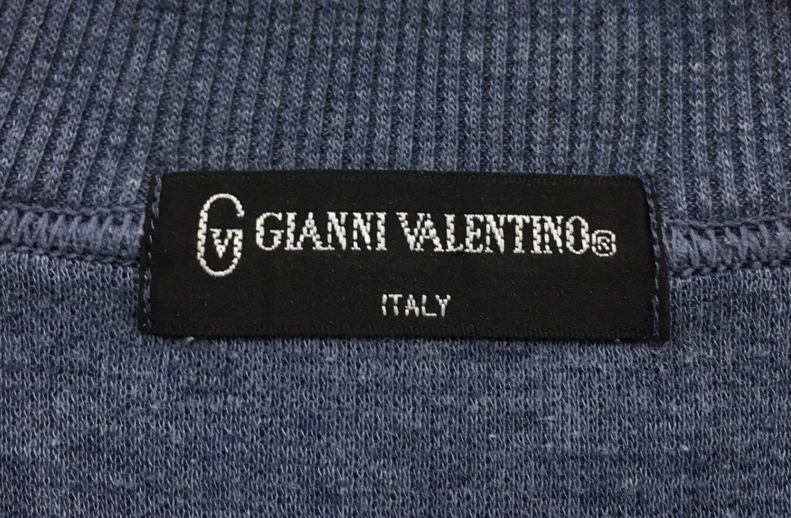 Gianni Valentino Crewneck Long Sleeve Sweatshirt Small Logo | Etsy