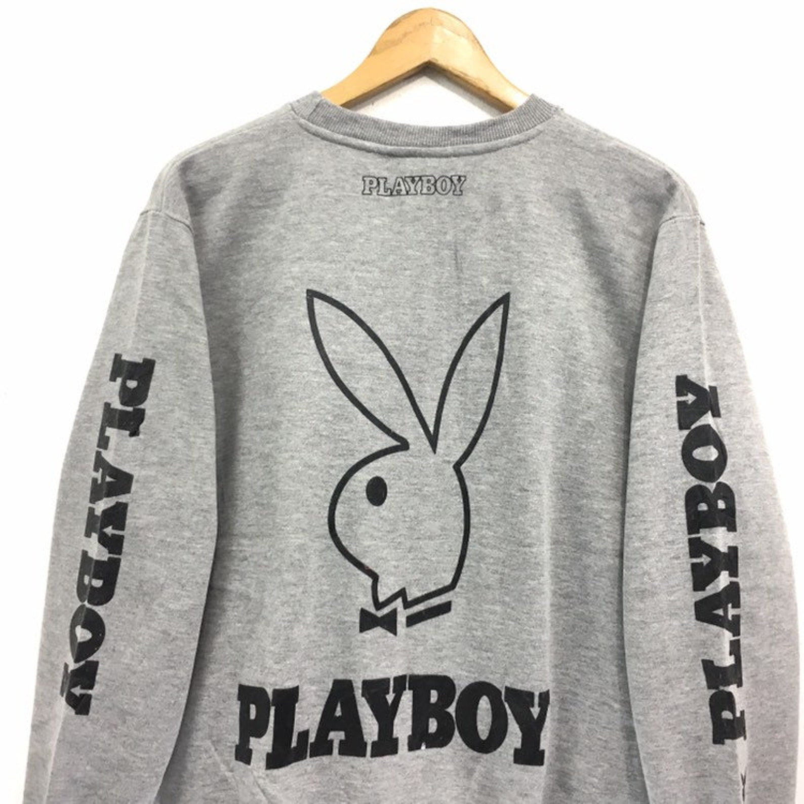 Playboy Crewneck Sweatshirt Embroidery Big Logo Spell Out | Etsy