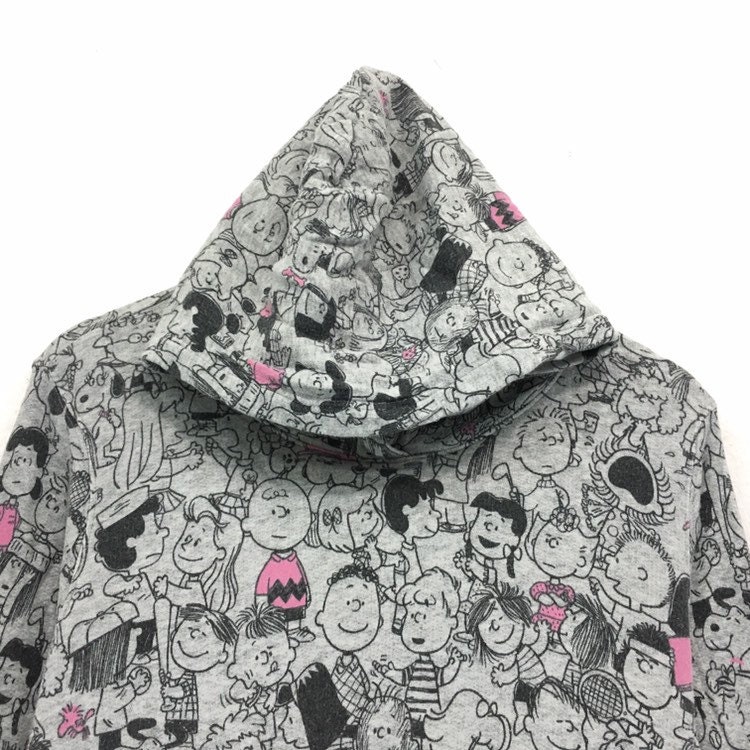 Peanuts Charakter Hoodie Full Print Logo Spell Out Pullover / Etsy.de