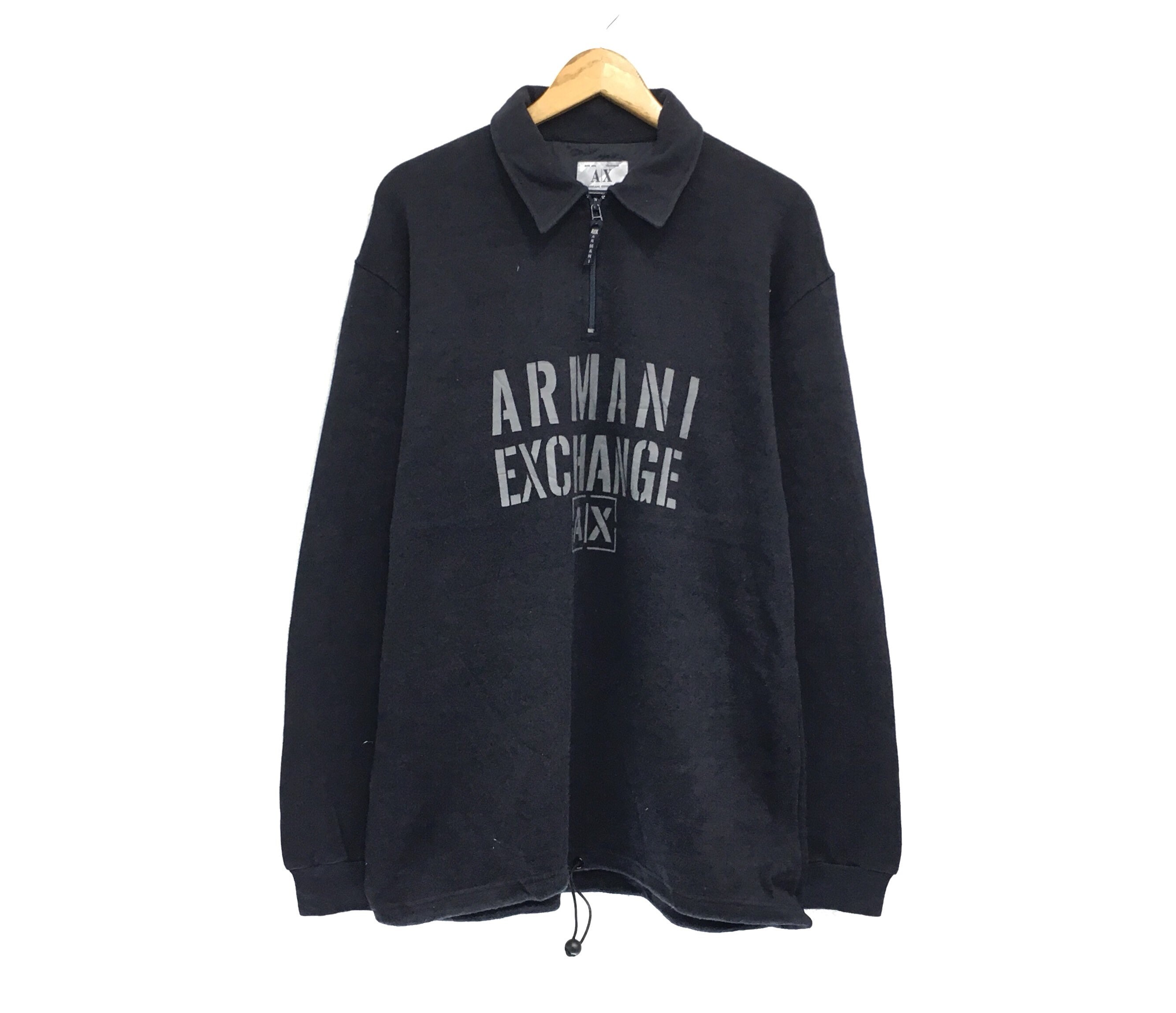 armani half zip sweatshirt