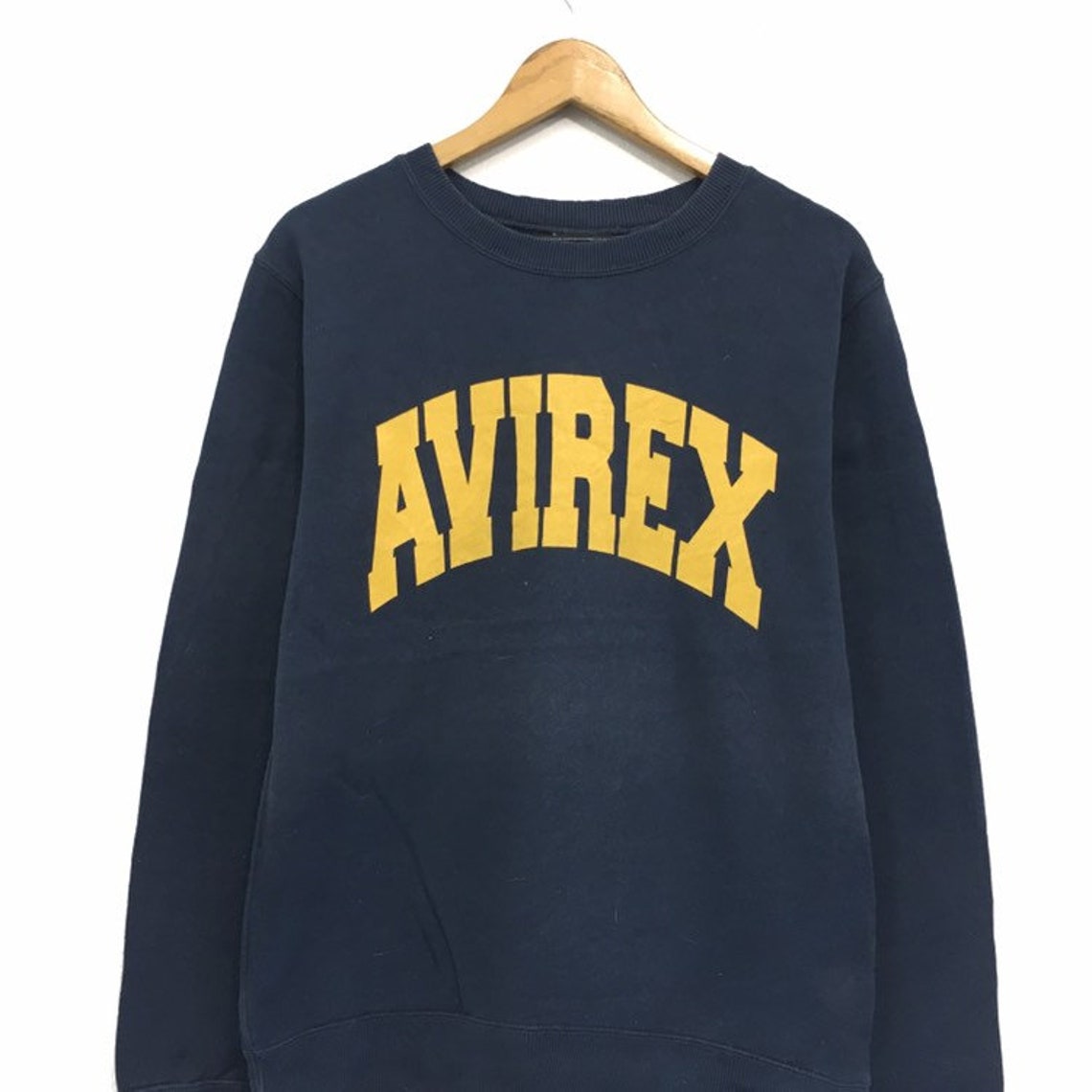 AVIREX Crewneck Sweatshirt Big Logo Spell Out Pullover / | Etsy