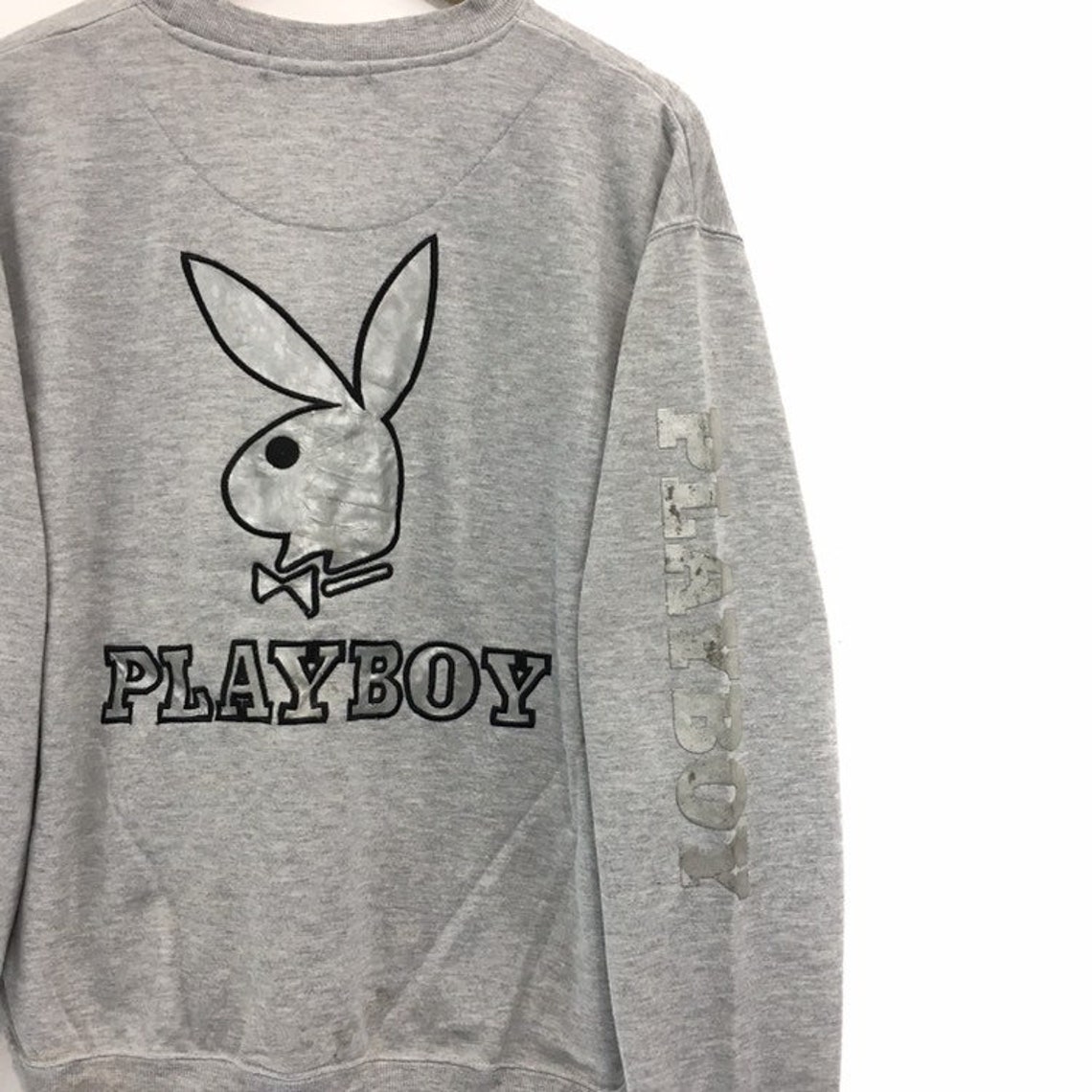 Playboy Crewneck Sweatshirt Embroidery Bunny Big Logo Spell | Etsy