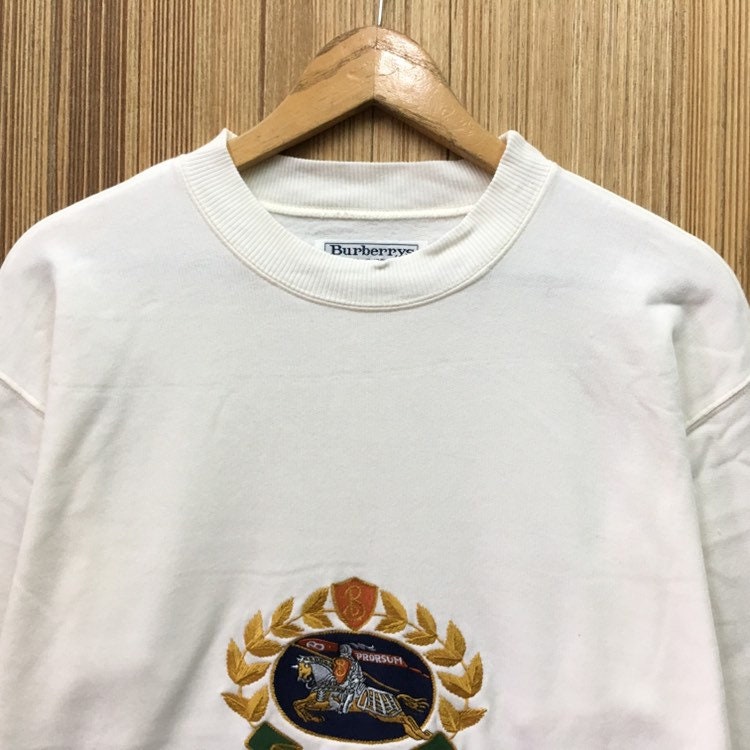 BURBERRYS Prorsum Vintage 90's Burberry Big Logo Crest bordado Spell Out camiseta Ropa Ropa de género neutro para adultos Tops y camisetas Camisetas Camisetas estampadas 